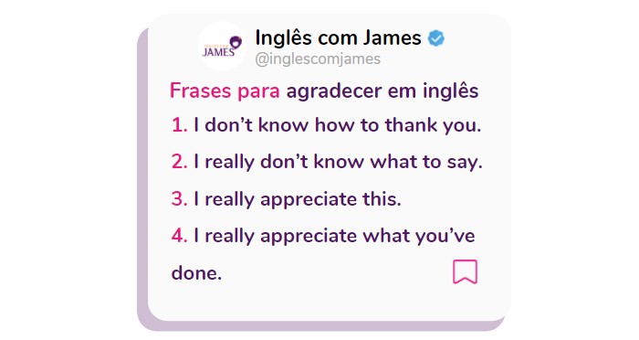 Frases para agradecer em inglês
